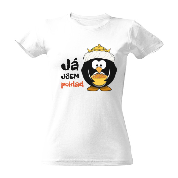 Tričko s potiskem Já jsem poklad - světlé