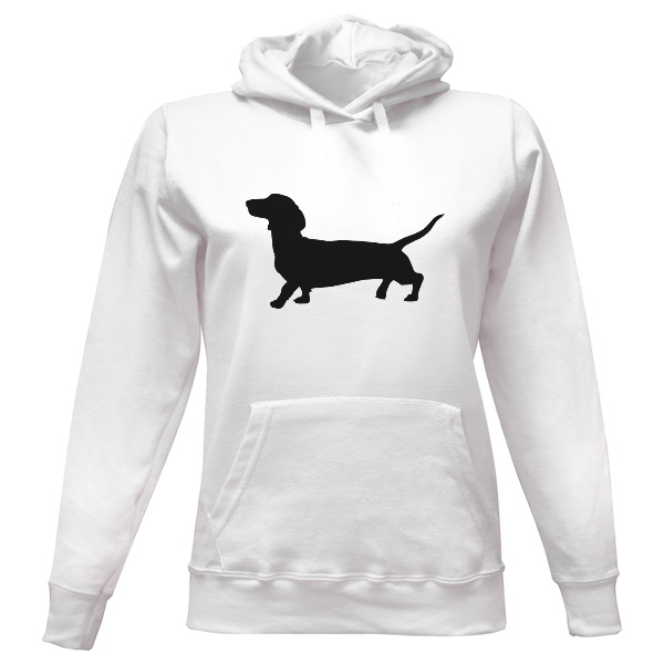 Dámská mikina s kapucí s potiskem Jezevcik