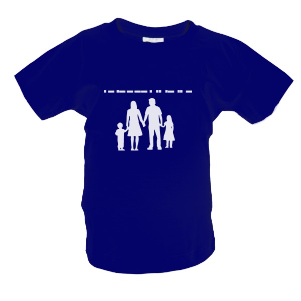 Tričko s potiskem RODINA v morseovce_OBRÁZEK_pro dítě