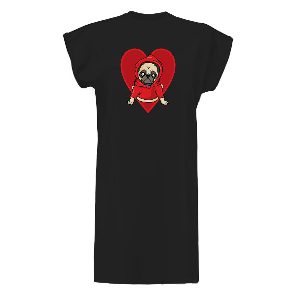 Tričko s potiskem Šaty MOPSík_valentýn